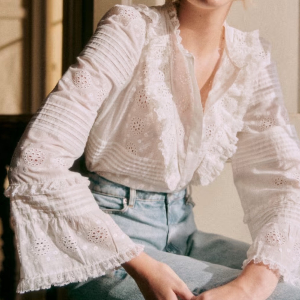 Sezane Nele Shirt Sz 2